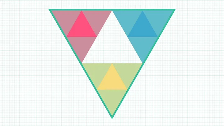 Triangle diagram with all three apexes highlighted